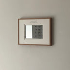 Franse wandspiegel met walnotenhouten frame – Vintage decoratie uit het midden van de vorige eeuw in een minimalistische stijl 6