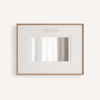 Moderne design spiegel met natuurlijke houtlook