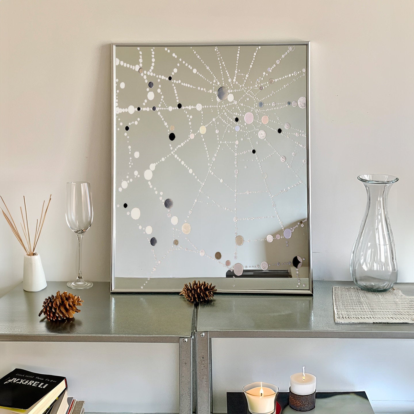 Moderne wandspiegel in minimalistische Bauhaus-stijl 0