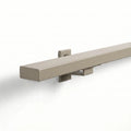Naadloze stalen trapleuning Greige rechthoek 40x20mm, close-up - Staalfabriq