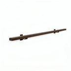 Stalen trapleuning Terra Brown, rechthoekige naadloze handrail with 40x20mm dimensions, made by STAALFABRIQ, shown in RAL8028 color.