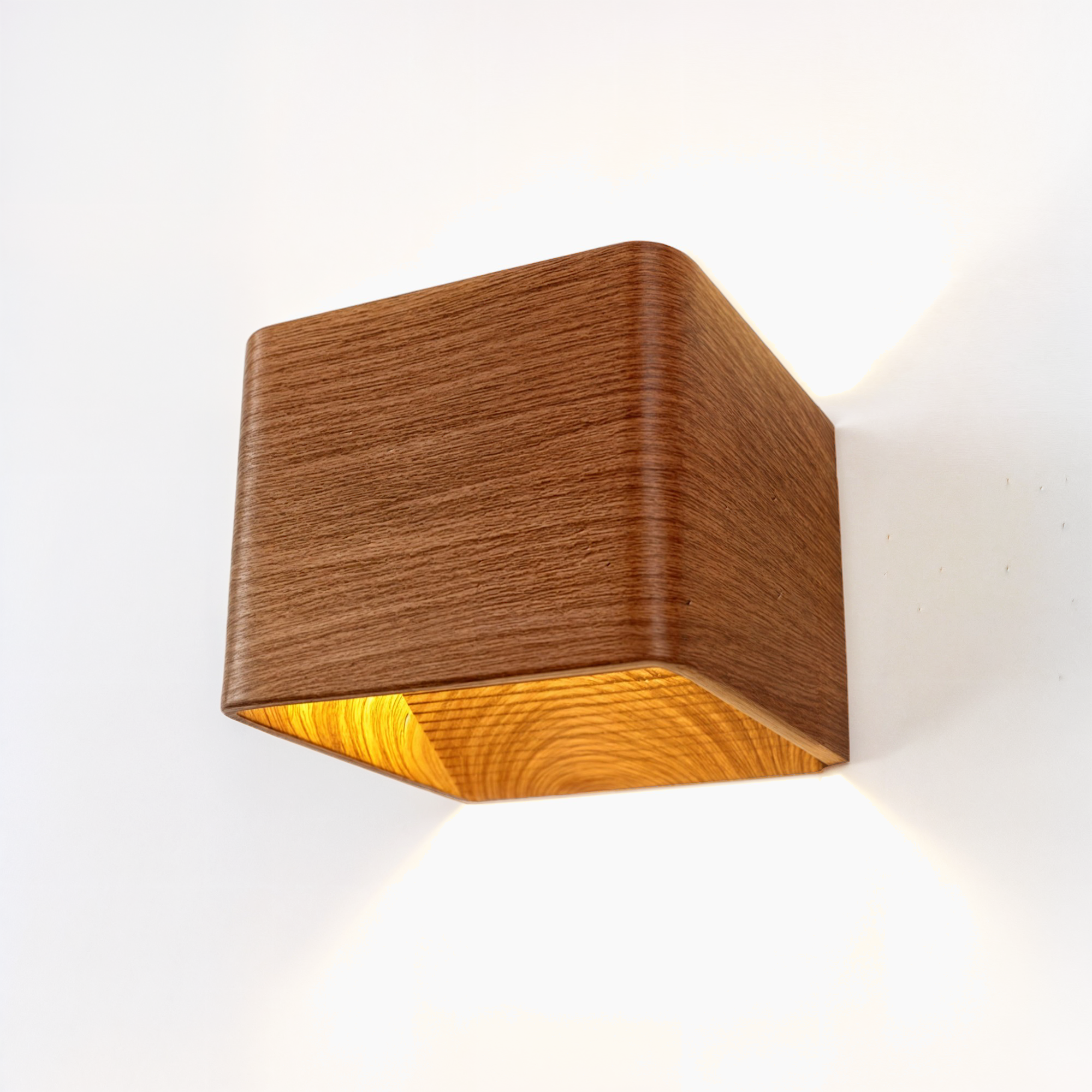 Scandinavische wandlamp met houtlook - Moderne LED-wandlamp, warm wit/wit, aluminium, bedraad, opbouwmontage 0