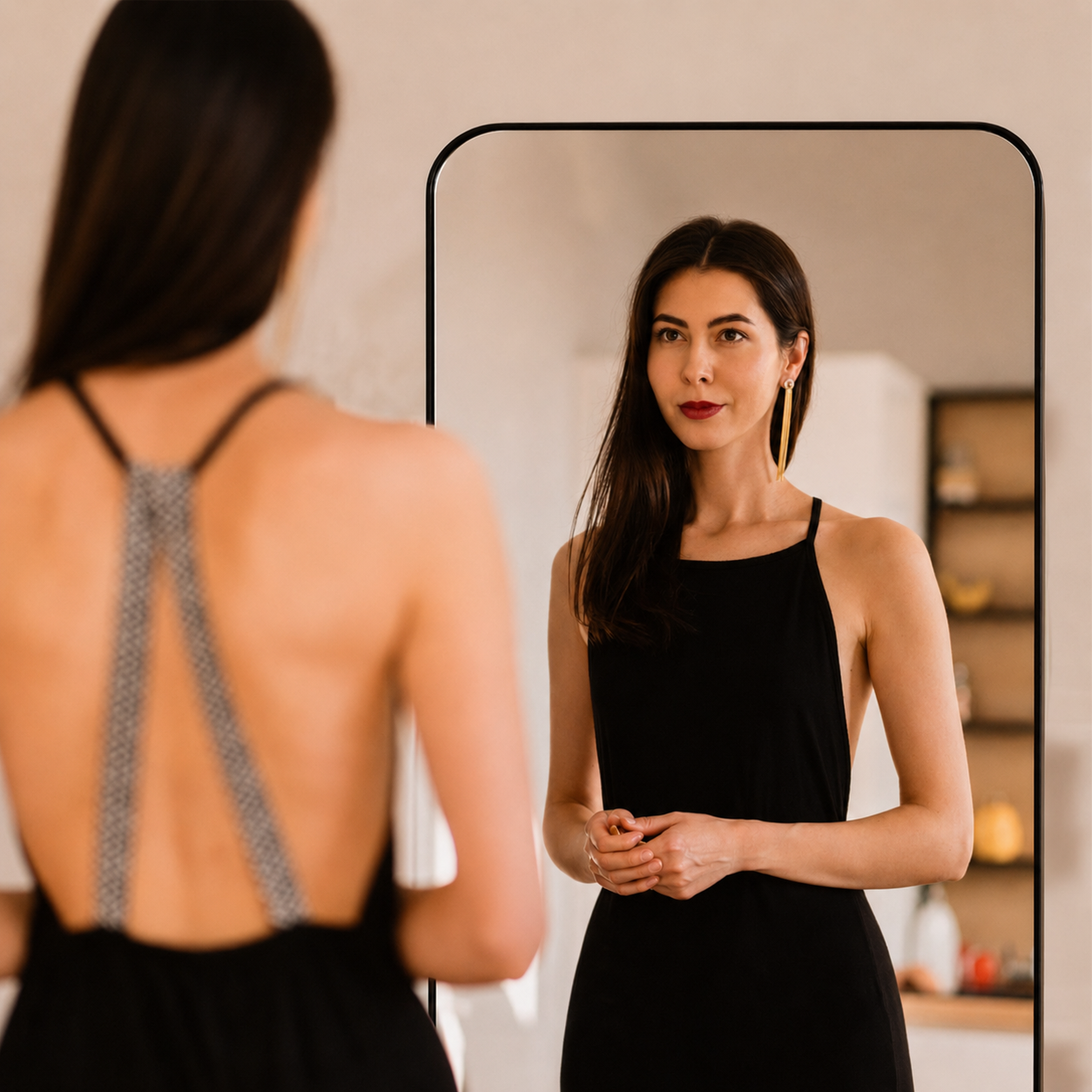 Full-length standing mirror from STAALFABRIQ with a modern design, ideal for daily use in contemporary home interiors.