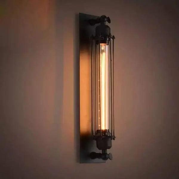 Vintage bar wandlamp - Industriële stijl, E27 LED-lampen, zwart ijzer, omhoog en omlaag gericht licht. 2