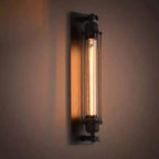 Vintage bar wandlamp - Industriële stijl, E27 LED-lampen, zwart ijzer, omhoog en omlaag gericht licht. 2