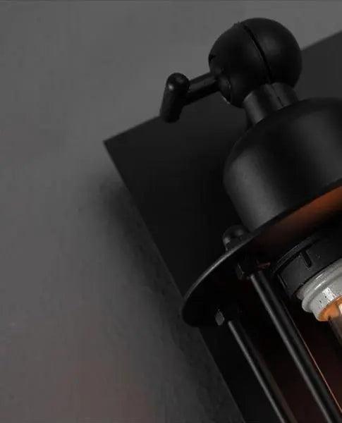 Vintage bar wandlamp - Industriële stijl, E27 LED-lampen, zwart ijzer, omhoog en omlaag gericht licht. 6