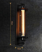 Vintage bar wandlamp - Industriële stijl, E27 LED-lampen, zwart ijzer, omhoog en omlaag gericht licht. 7