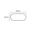 Staalfabriq - Stalen Trapleuning Zwart Ovaal Ø 48x20mm - inclusief Steunen / Leuninghouders
