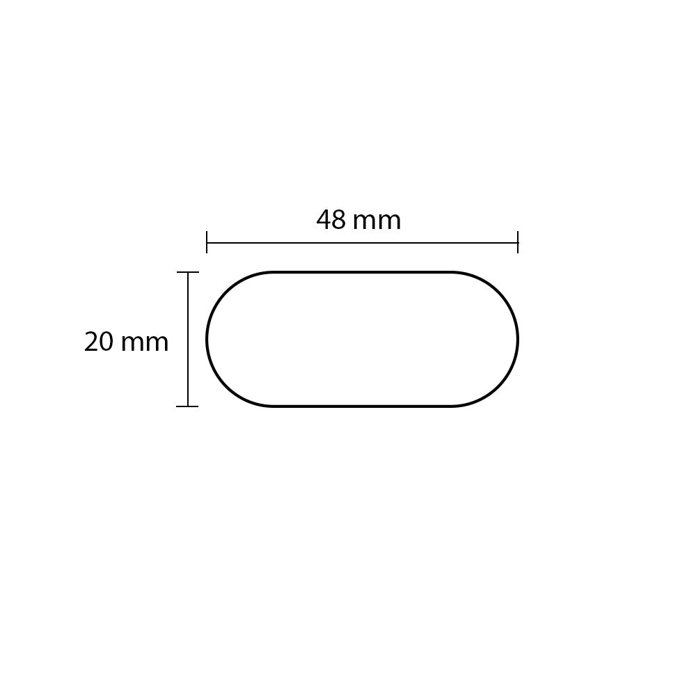Staalfabriq - Stalen Trapleuning Zwart Ovaal Ø 48x20mm - inclusief Steunen / Leuninghouders