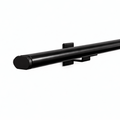 Stalen trapleuning mat zwart ovaal 48x20mm, productfoto - Staalfabriq