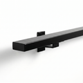 Naadloze stalen trapleuning mat zwart rechthoek 40x20mm, productfoto - Staalfabriq