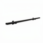 Black rectangular stainless steel handrail with seamless 40x20mm profile, designed by STAALFABRIQ.