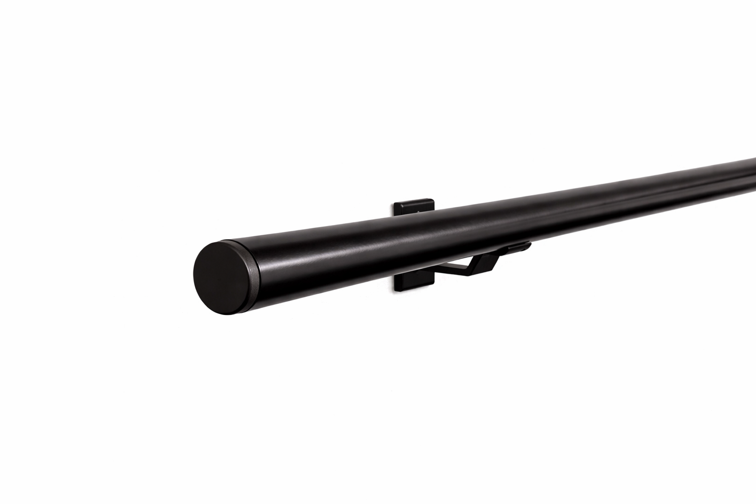 Staalfabriq - Stalen Trapleuning Zwart Rond Ø 30mm - inclusief Steunen / Leuninghouders